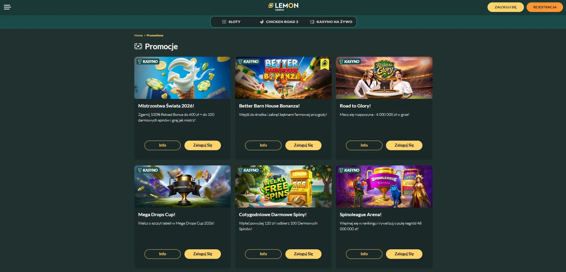 Bonusy i promocje w Lemon Casino